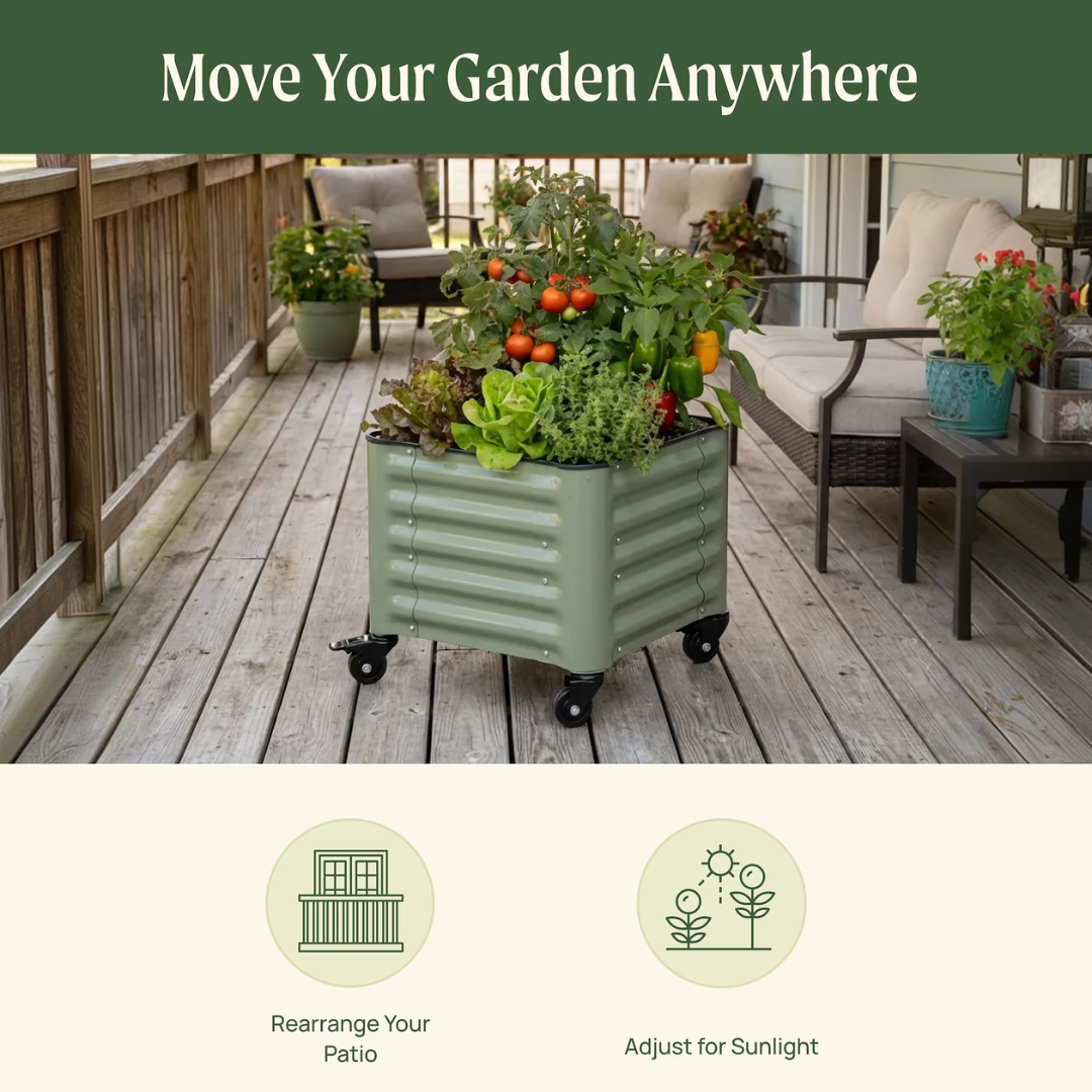 Vego Classic Rolling Garden Bed - 1.75' x 6'