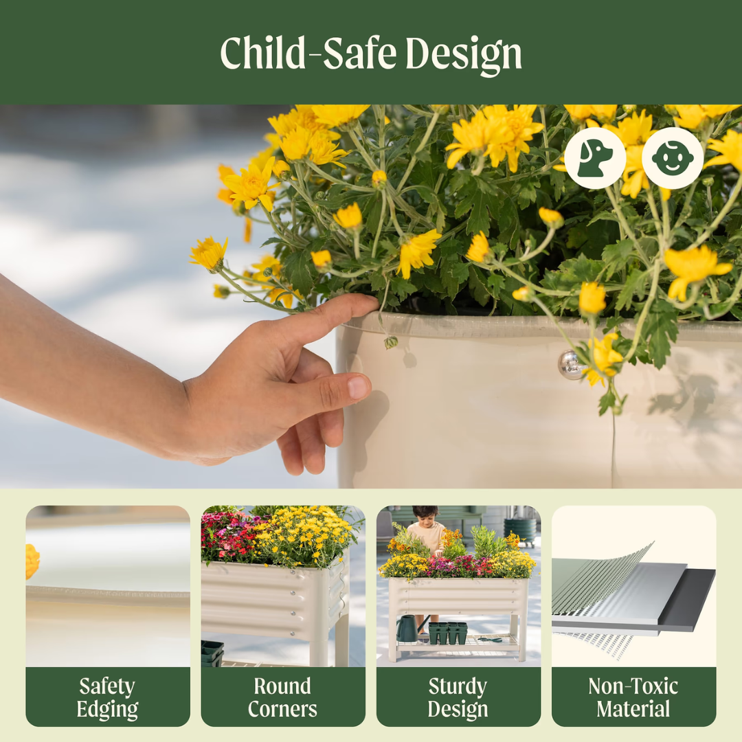 Vego Kids First Elevated Garden Bed - 1.3' x 3.0'