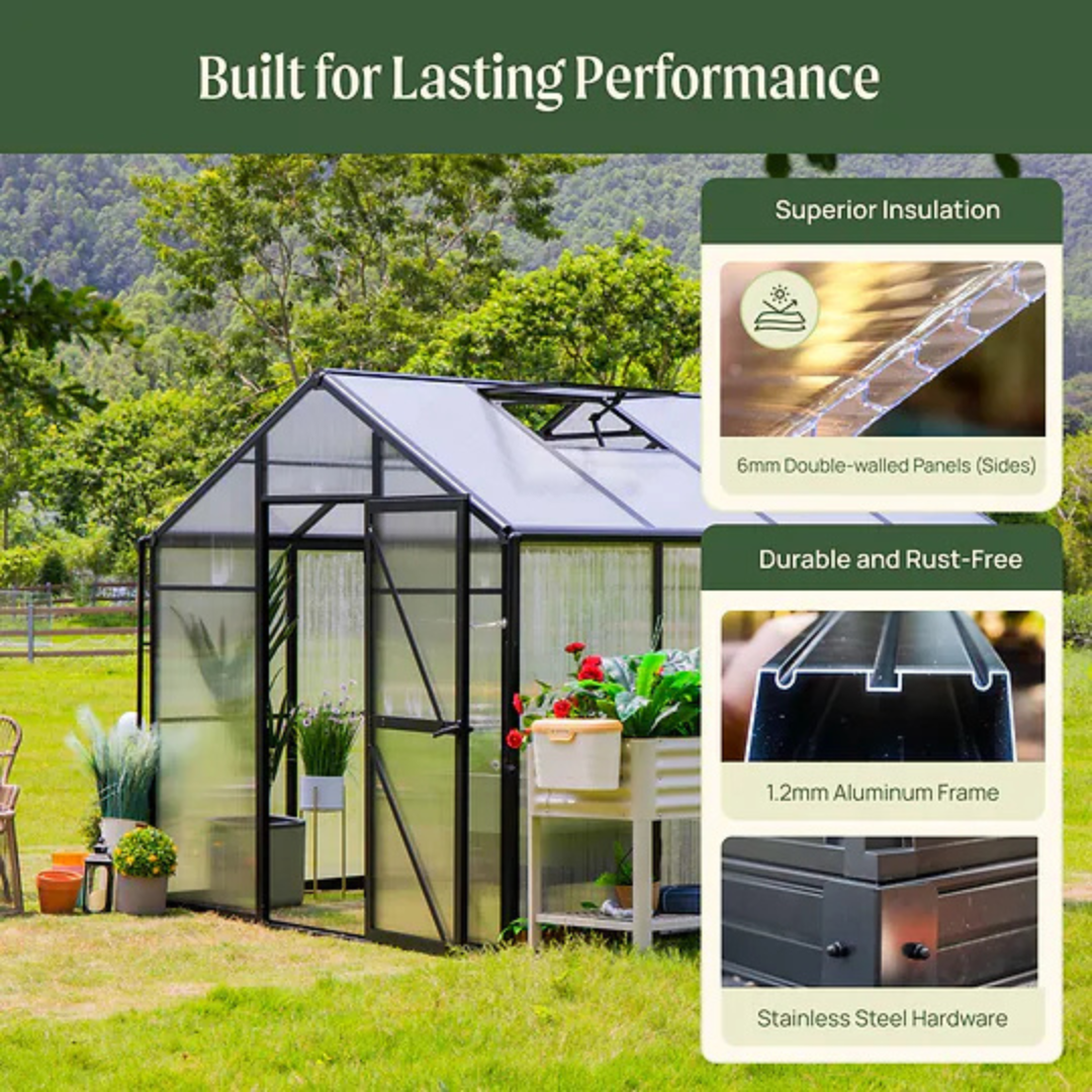 Vego Junior Victorian Greenhouse - 8.0ft Wide