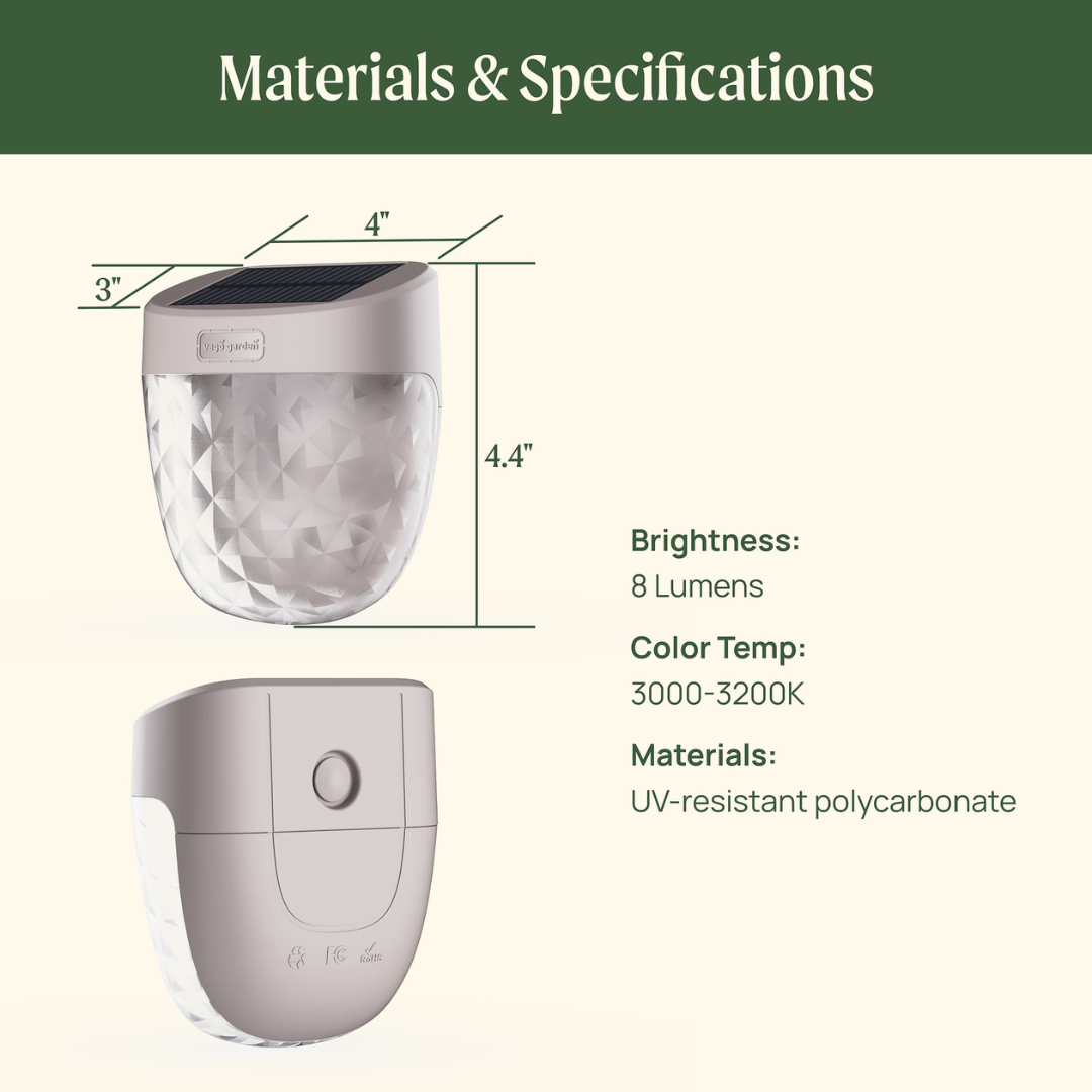 Vego Diamond Garden Solar Light - Flat Mount