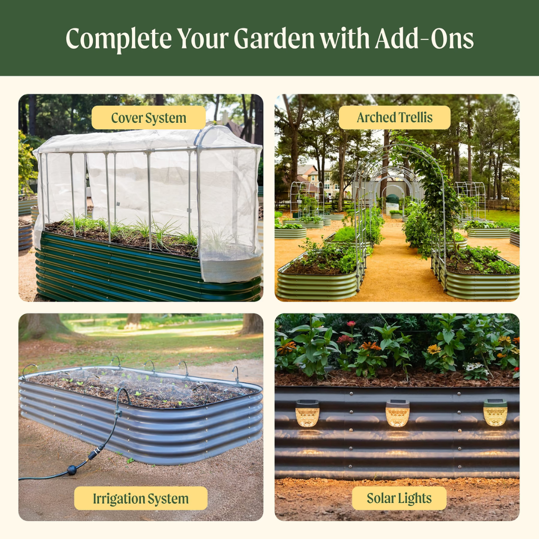Vego 26" Tall 9 In 1 Large Modular Metal Raised Garden Bed Kit