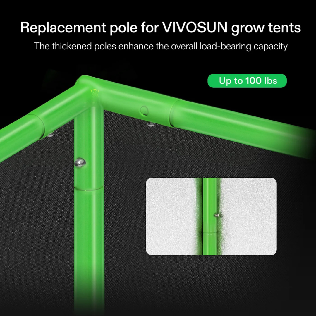 Vivosun 16mm Grow Tent Pole for 3x3 Tent 1-Piece, Only for Vivosun Grow Tents