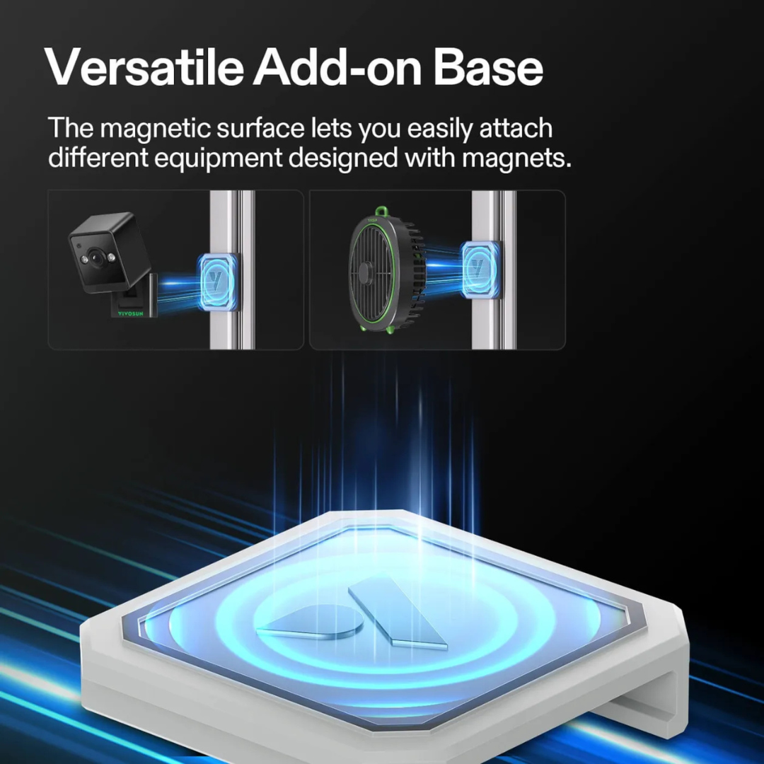 Vivosun Add-on Base & Magnetic Hook for VGrow Smart Grow Box, 4 Sets