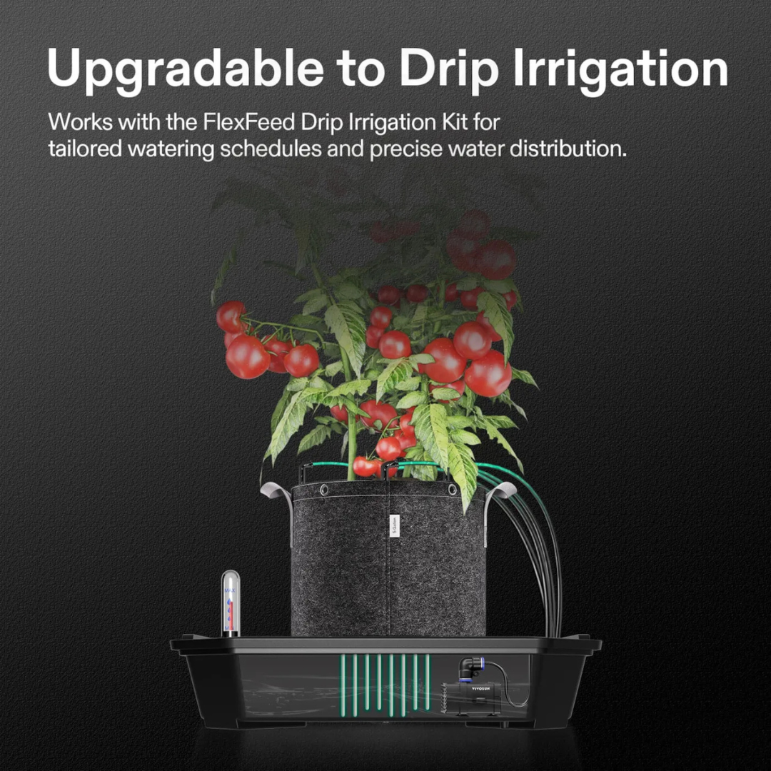 Vivosun FlexFeed Self-Watering Fabric Pot Base, Auto-Irrigation Water Delivery System with Reservoir Meter, 4-Pack