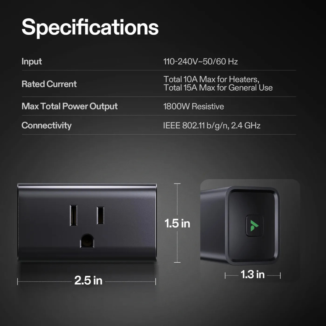 Vivosun GrowHub A10 Controller, Smart Plug, 15A 1800W, Remote Control, Compatible with Vivosun App for Grow Tent