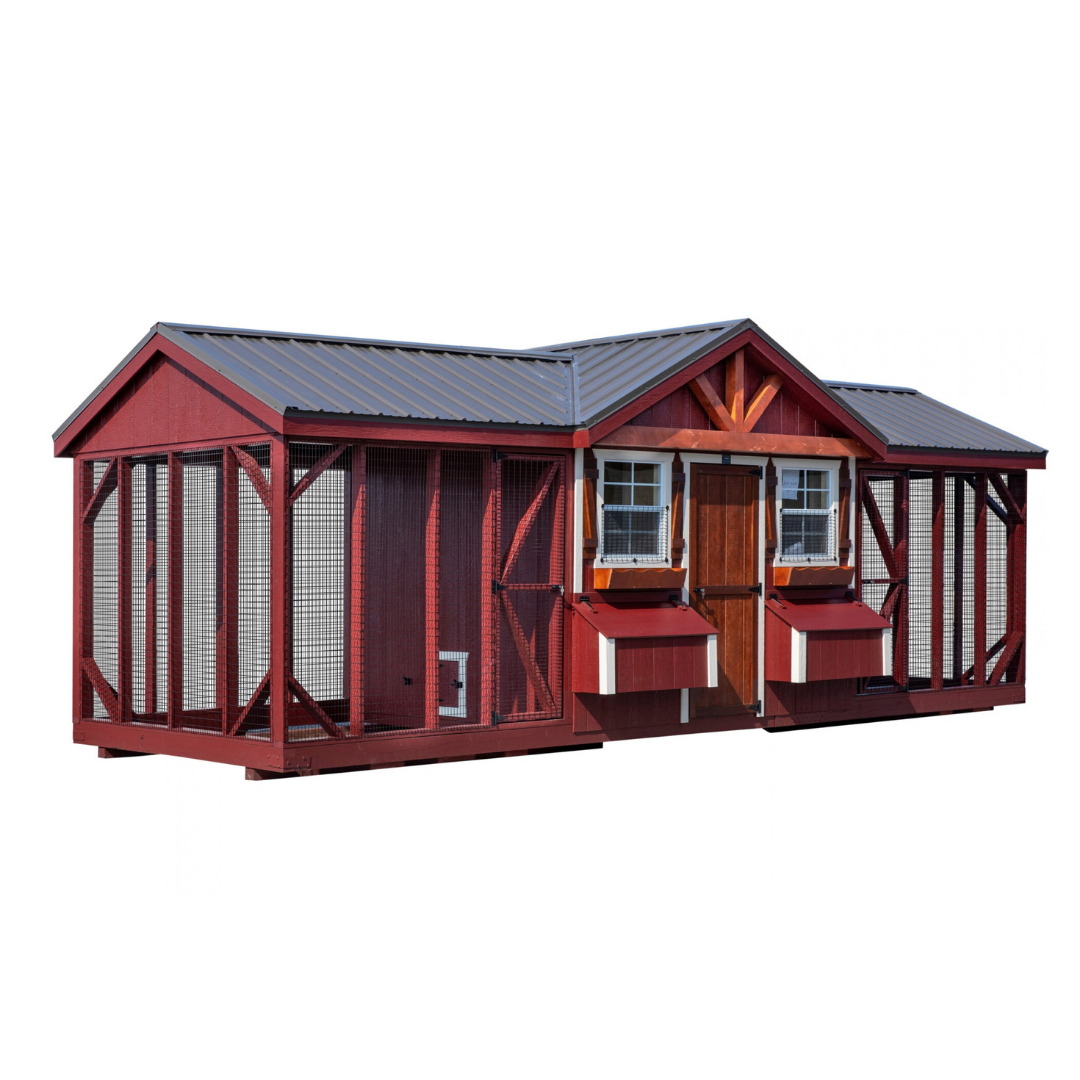 Bird in Hand 8×24 A-Frame Combination Chicken Coop