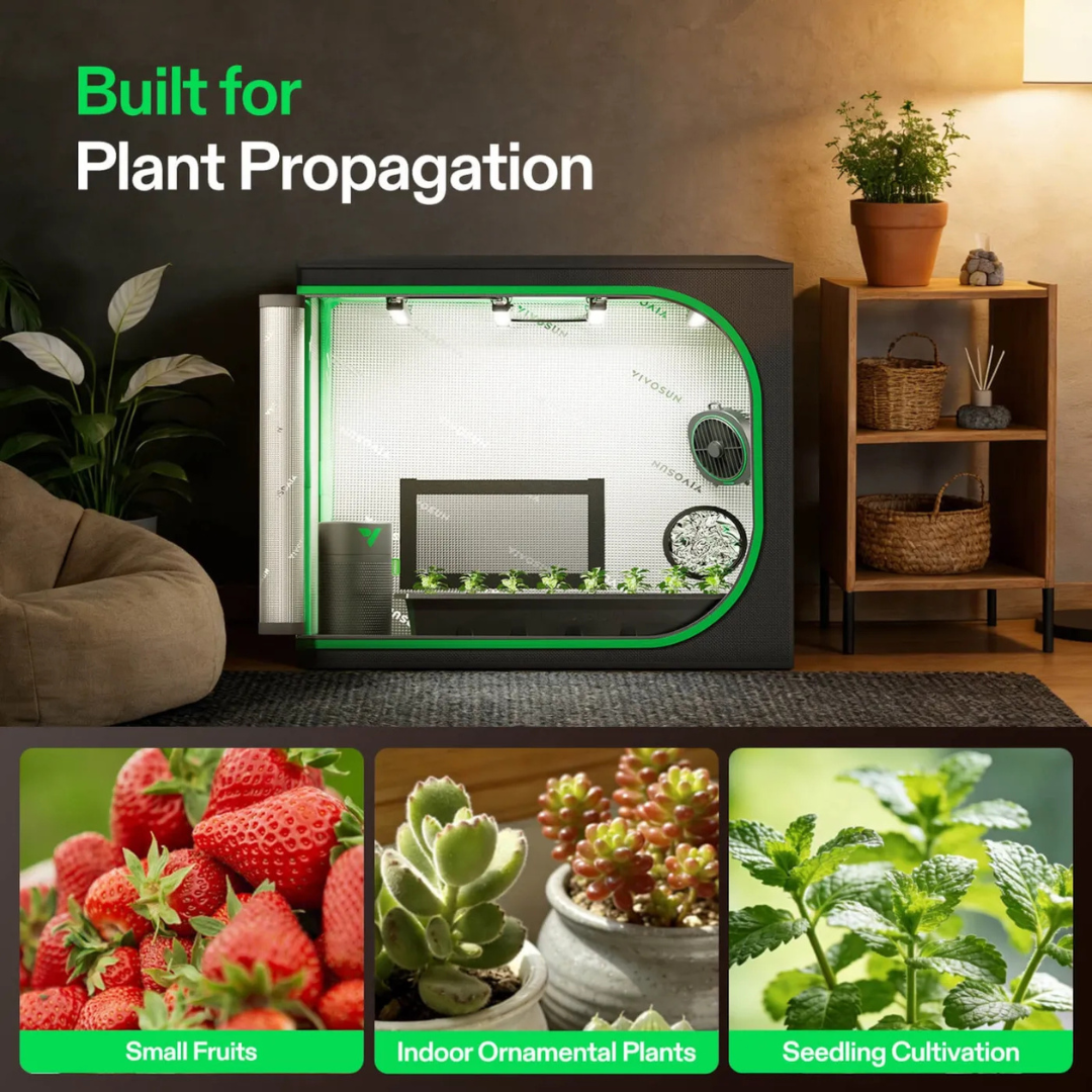 Vivosun Clone Tent Kit with GrowHub A22 Controller, T5 Full-Spectrum Grow Light, Seed Starter Kits, for Indoor Plant Germination, 24" x 16" x 20"