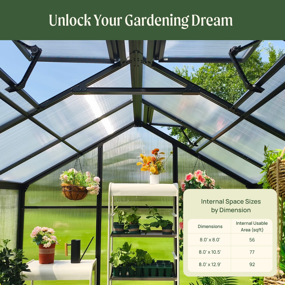 Vego Junior Victorian Greenhouse - 8.0ft Wide