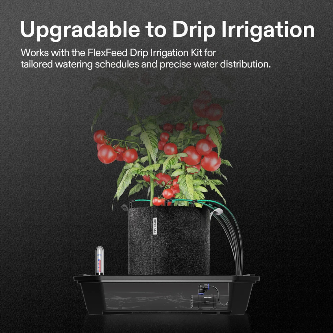 Vivosun 4-Pack Self-Watering Fabric Pot Base and Grow Bags Set, Auto-Irrigation Water Delivery System with Reservoir Meter