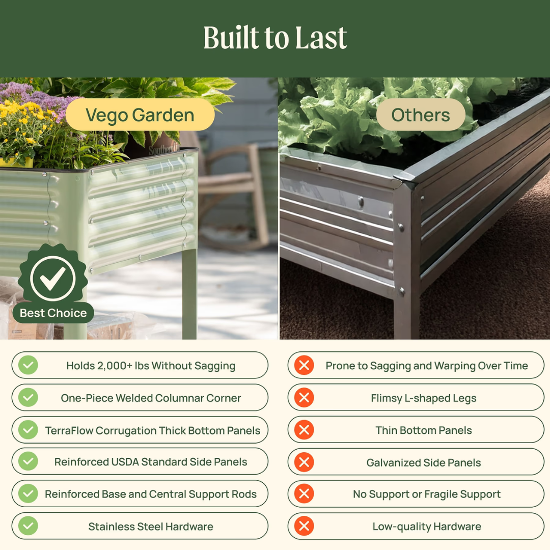 Vego Elevated Garden Bed - Jumbo Series 3' x 8'