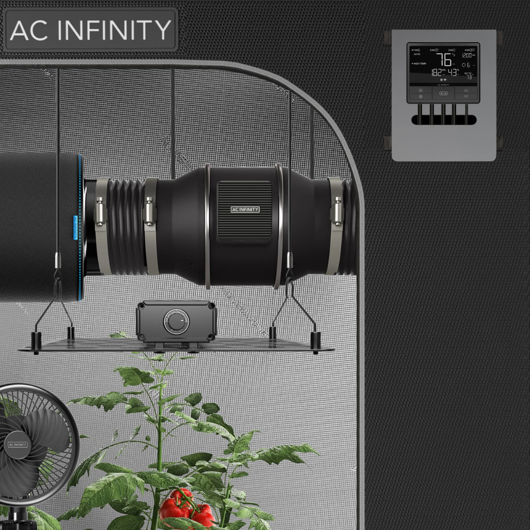 AC Infinity CLOUDLINE T6, Quiet Inline Fan 6" with Temperature Humidity VPD Controller