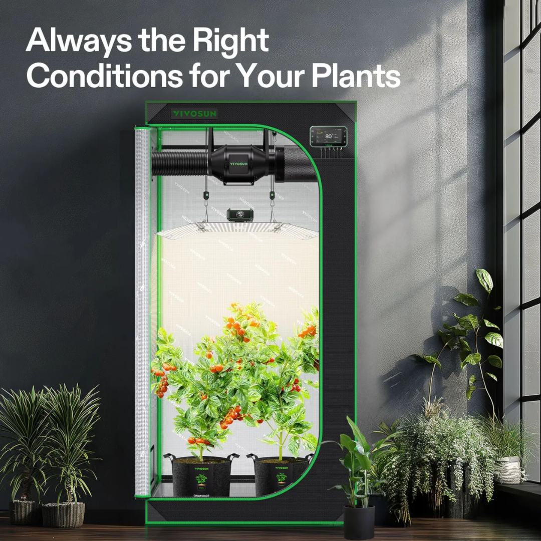 Vivosun Smart Grow Tent Kit, 3 × 3ft 3-Plant System, WiFi-Integrated Automatic Grow System with Full Spectrum LED Grow Light, Efficient Ventilation System with GrowHub E42A+ Controller