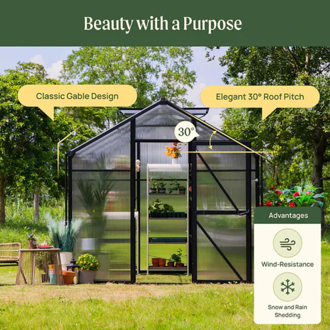 Vego Junior Victorian Greenhouse - 8.0ft Wide