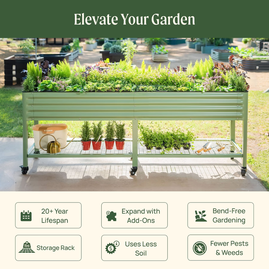 Vego Elevated Garden Bed - 2' x 8'