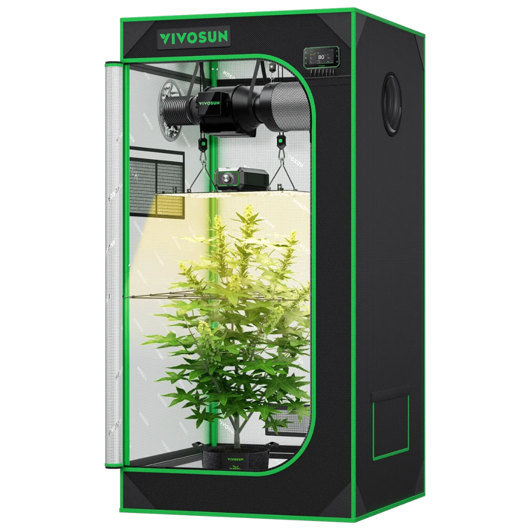 Vivosun Smart Grow Tent Kit, 2 × 2ft 1-Plant System, WiFi-Integrated Automatic Grow System with Full Spectrum LED Grow Light, Efficient Ventilation System with GrowHub E42A+ Controller
