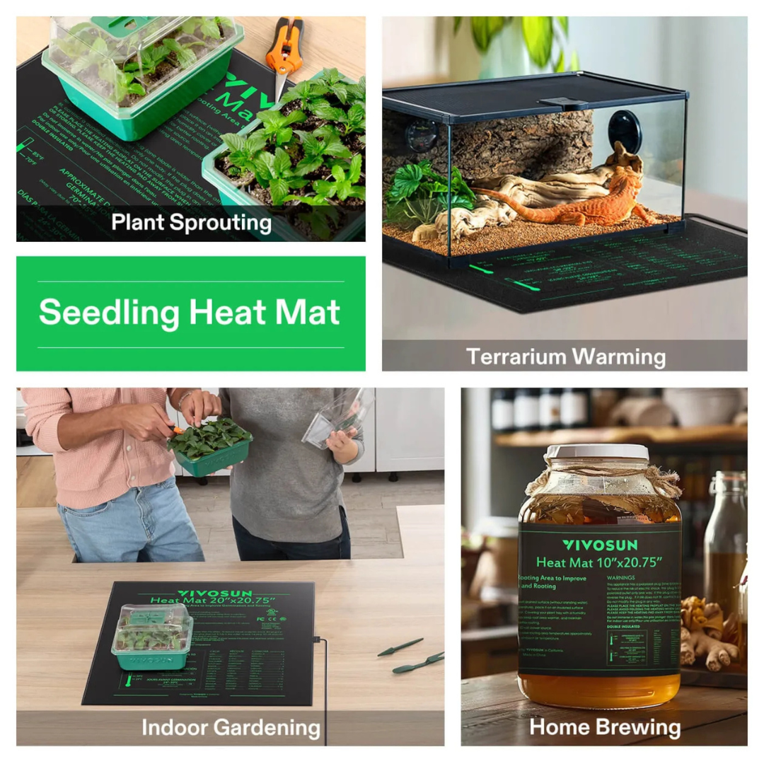 Vivosun Seedling Heat Mat Digital Thermostat Combo 20″ x 20.75″