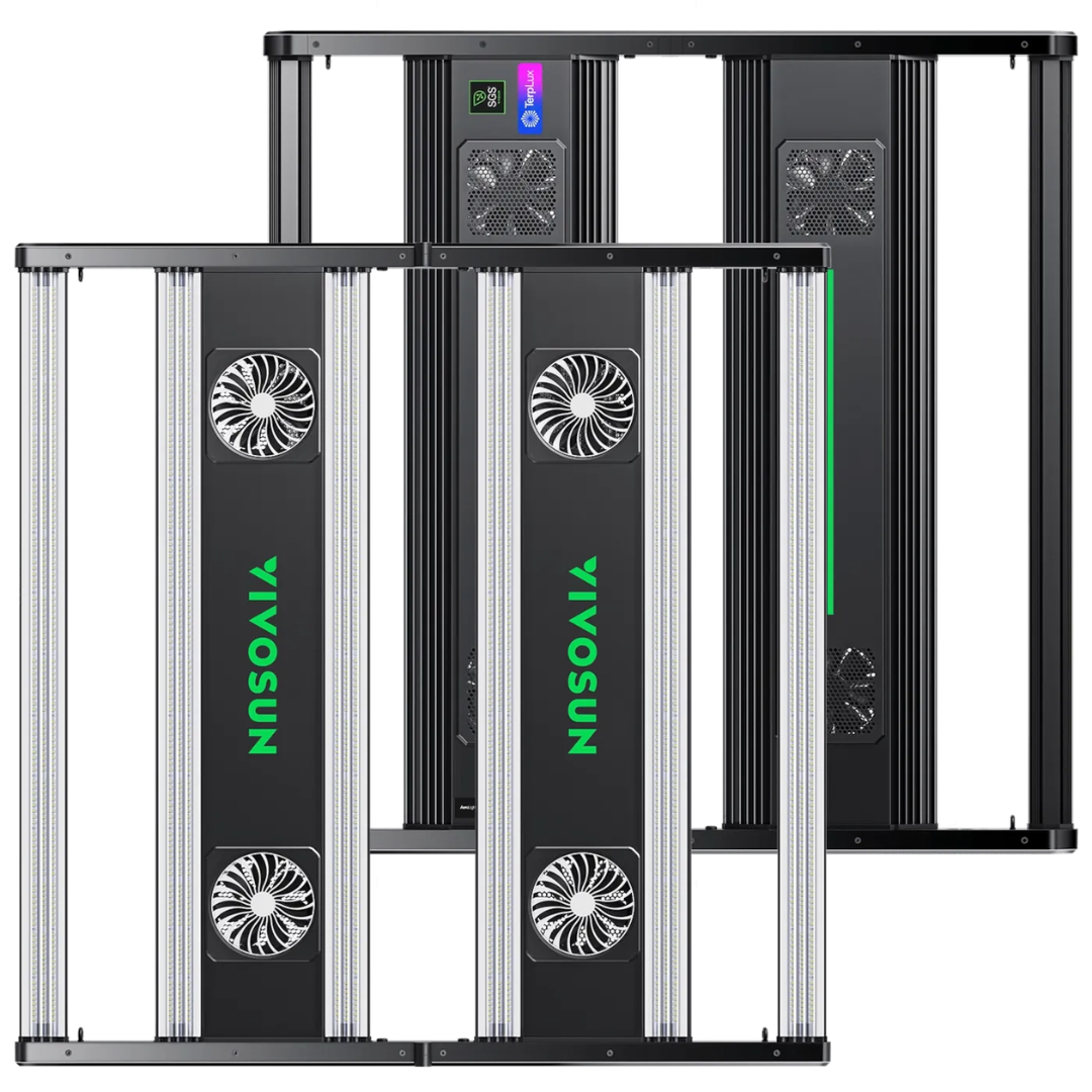 Vivosun AeroLight 550W LED Grow Light, Indoor Plant Light Bars with Circulation Fan for Grow Tent Cooling Ventilation, Tunable Full Spectrum, Support App Control, GrowHub Compatible, 4x4ft Coverage