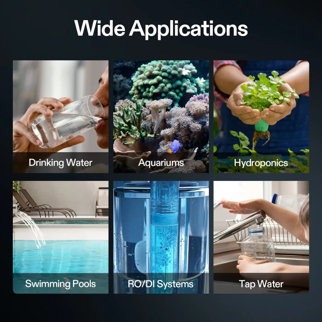Vivosun 3 in 1 TDS, EC & Temperature Meter, for Drinking Water, Aquarium, Hydroponics, RO/DI System, Swimming Pool