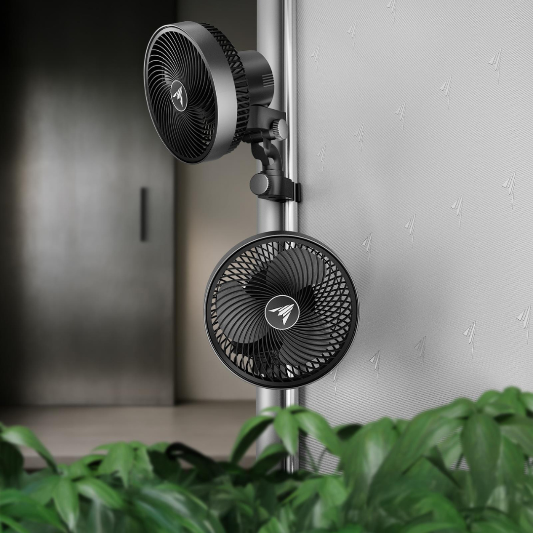AC Infinity CLOUDRAY S9 2-Pack, Grow Tent Clip Fan 9" with 10 Speeds and Dynamic Wind