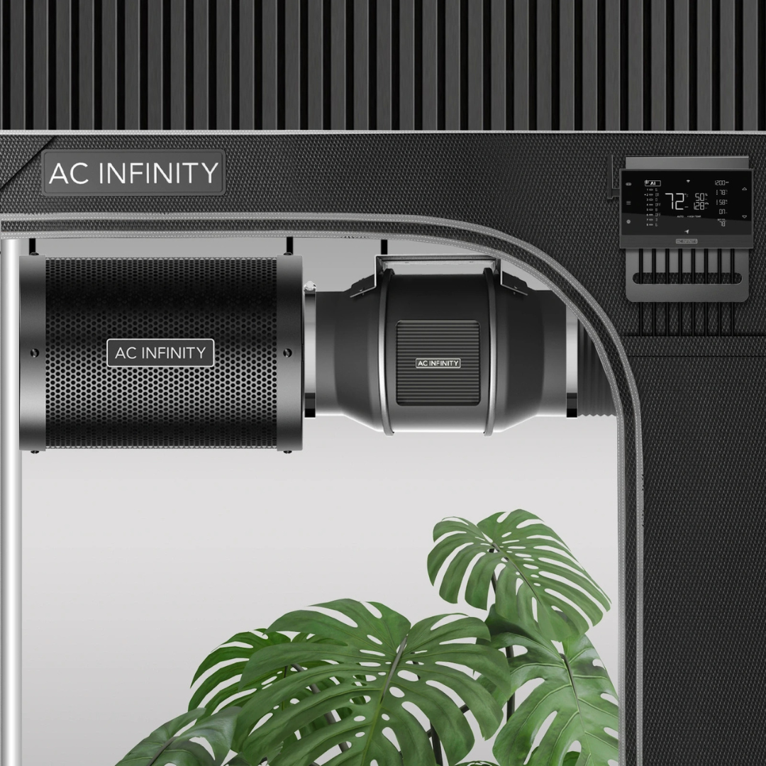 AC Infinity Air Filtration Kit 4" with AI Environment Controller, Upgraded Inline Fan, Carbon Filter