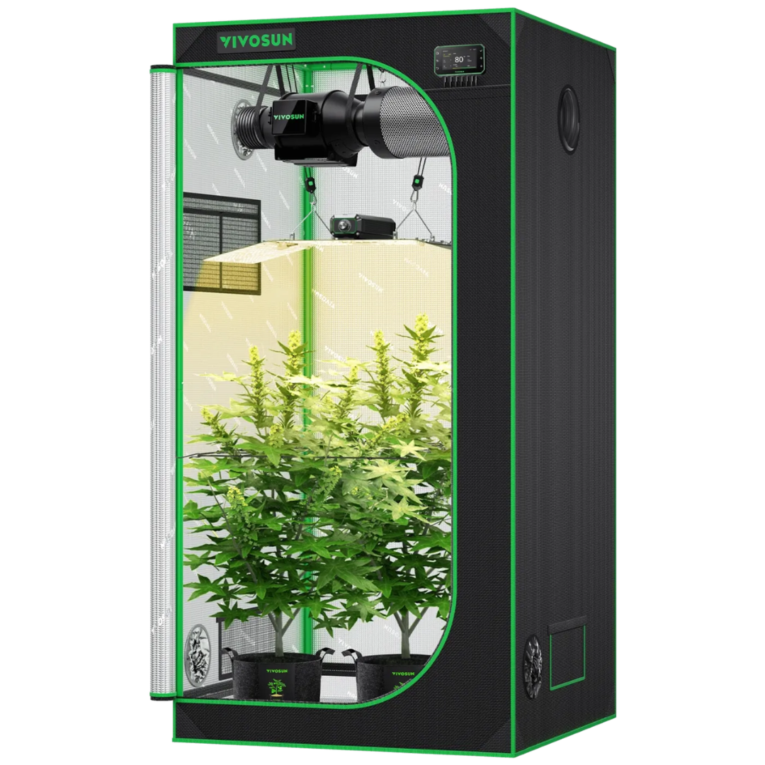 Vivosun Smart Grow Tent Kit, 3 × 3ft 3-Plant System, WiFi-Integrated Automatic Grow System with Full Spectrum LED Grow Light, Efficient Ventilation System with GrowHub E42A+ Controller