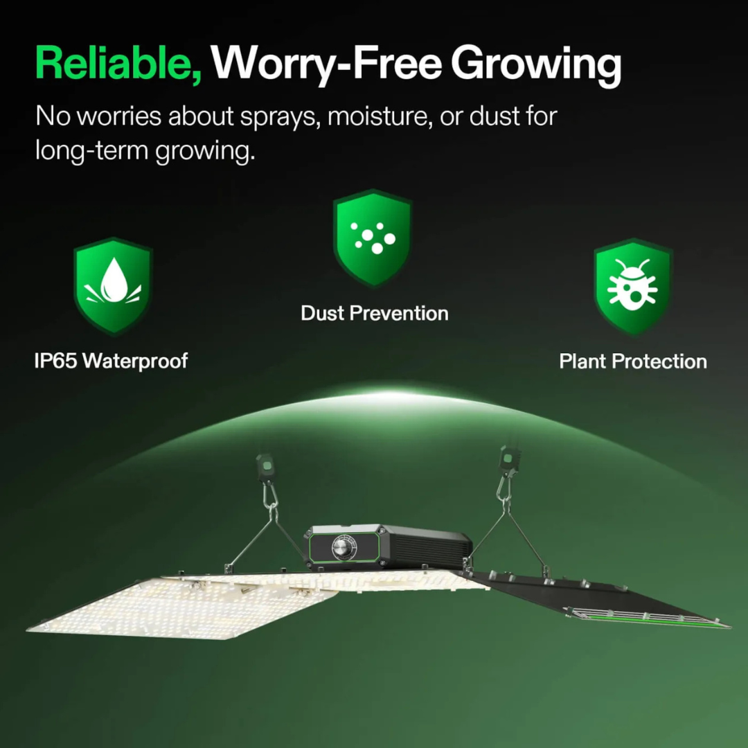 Vivosun LumaLight 400W LED Grow Light, Full Spectrum Plant Light, Smart Dimmable & High PPFD for Indoor Plants Seedling Vegetables Bloom