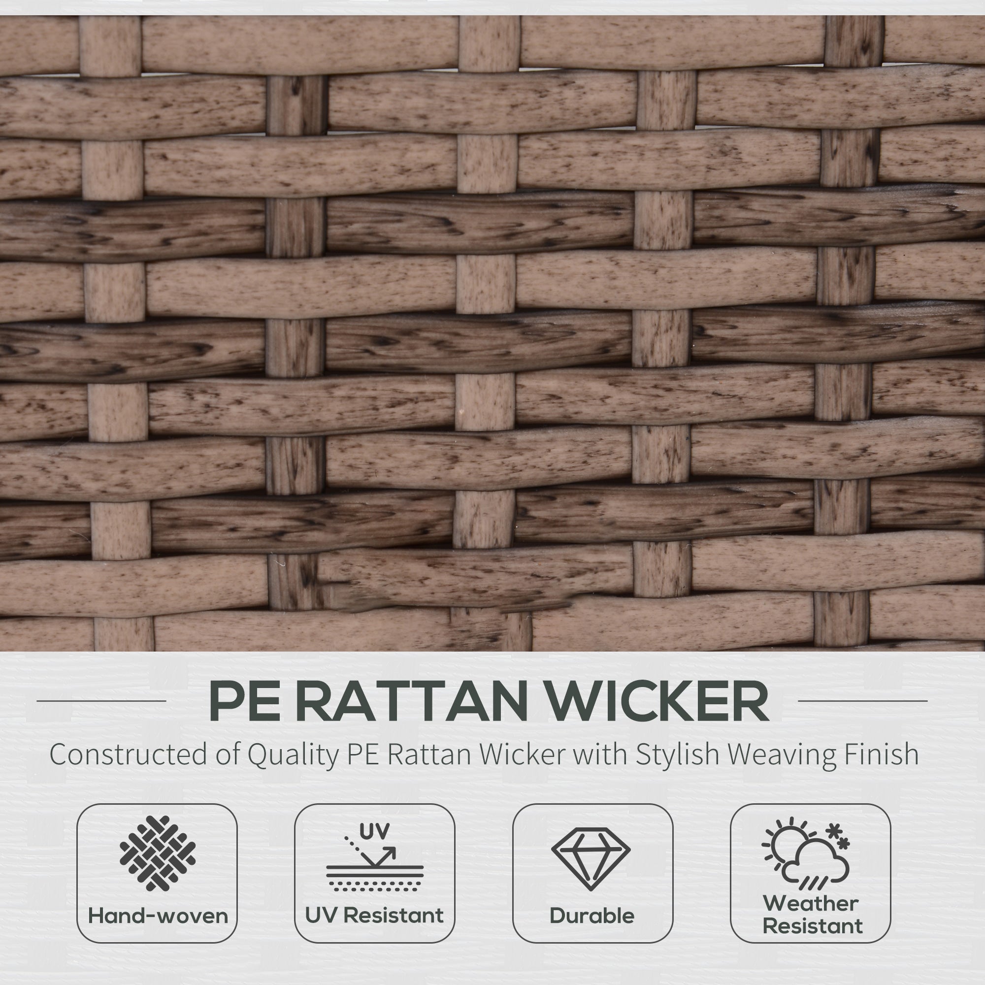 Modern Rattan Patio Furniture Set, 7-Piece Outdoor Wicker Sofa Set with Cushions for Home & Family - View 4
