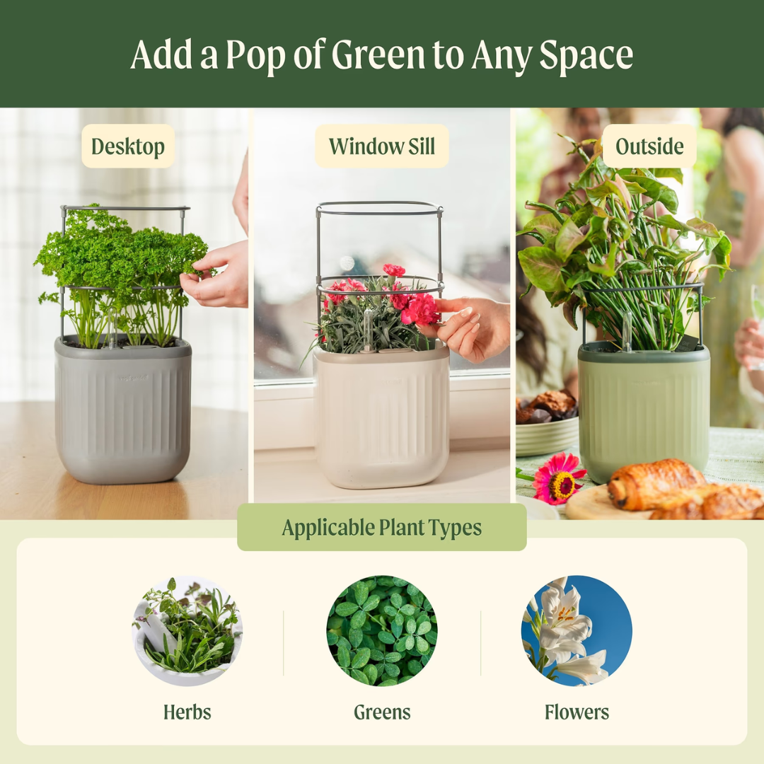 Vego EZ Self-Watering Mini Planter Pot with Trellis