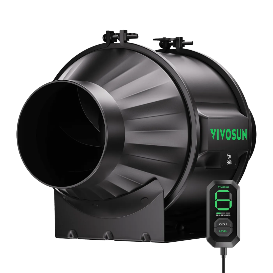 Vivosun AeroZesh T4 Inline Fan 4″ with E12 Speed Controller, PWM-Controlled EC Fan for Grow Tent Ventilation