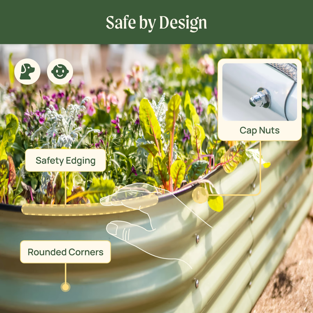 Vego 26" Tall 6 In 1 Medium Modular Metal Raised Garden Bed Kit