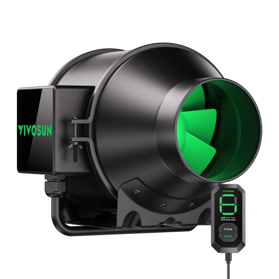 Vivosun AeroZesh G4 Inline Fan 4″ with E12 Speed Controller, PWM-Controlled EC Fan for Grow Tent Ventilation
