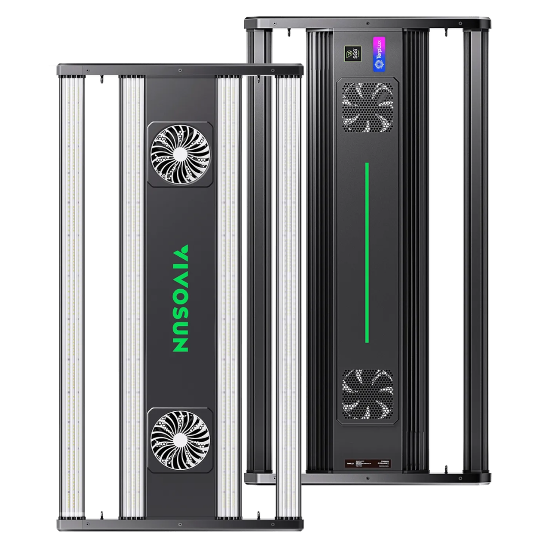 Vivosun AeroLight 320W LED Grow Light, Indoor Plant Light Bars with Circulation Fan for Grow Tent Cooling Ventilation, Tunable Full Spectrum, Support App Control, GrowHub Compatible, 4x2ft Coverage