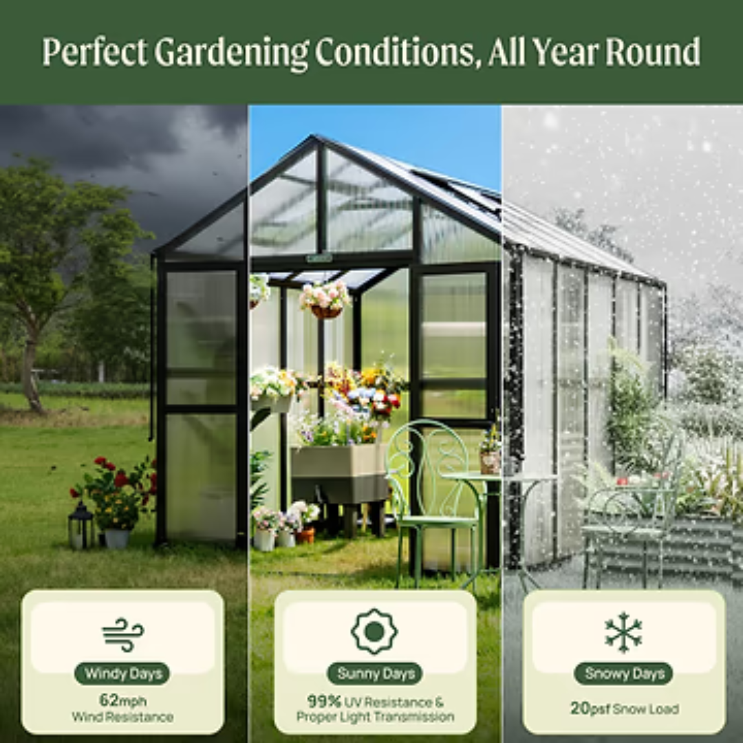 Vego Victorian Greenhouse - 8.5ft Wide