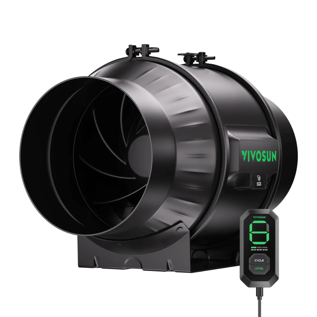 Vivosun AeroZesh T6 Inline Fan 6″ with E12 Speed Controller, PWM-Controlled EC Fan for Grow Tent Ventilation