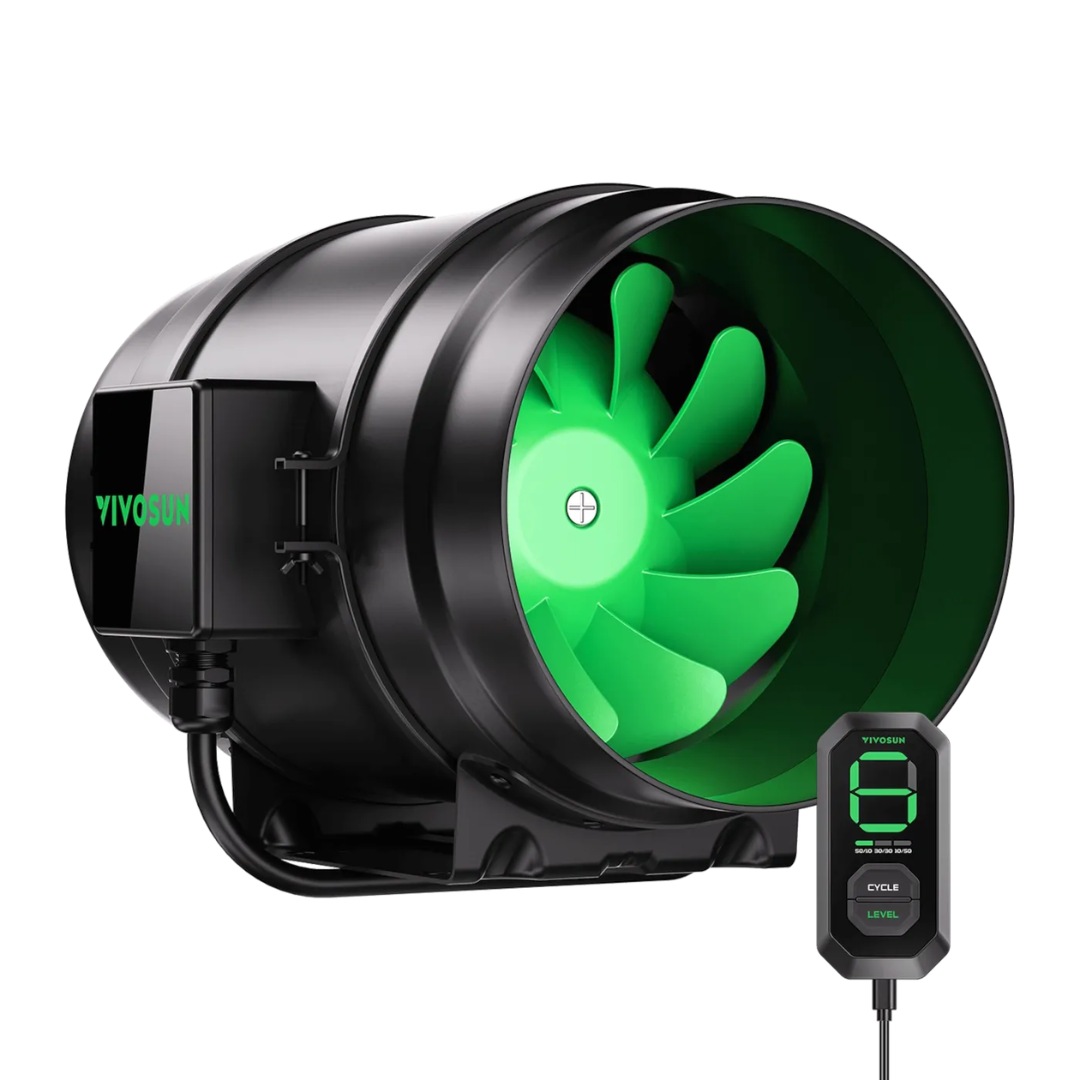Vivosun AeroZesh G8 Inline Fan 8″ with E12 Speed Controller, PWM-Controlled EC Fan for Grow Tent Ventilation