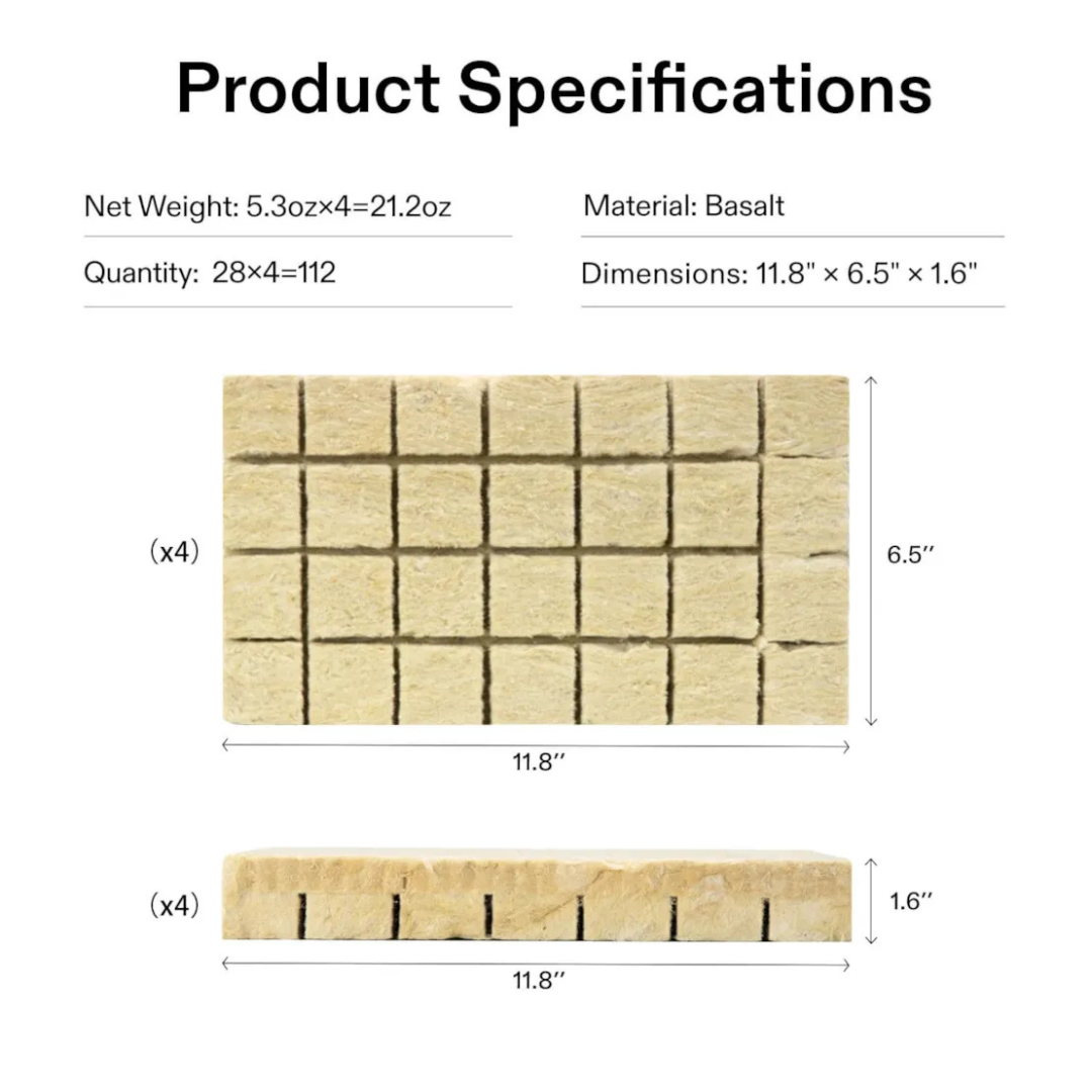Vivosun 1.6" Rockwool Grow Cubes