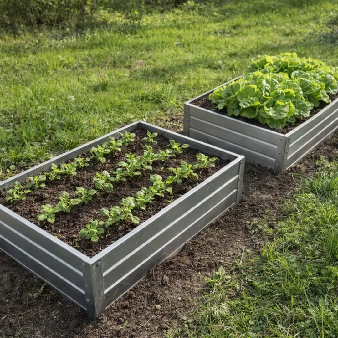 YourGreenHouses Galvanized Steel Raised Gardening Bed