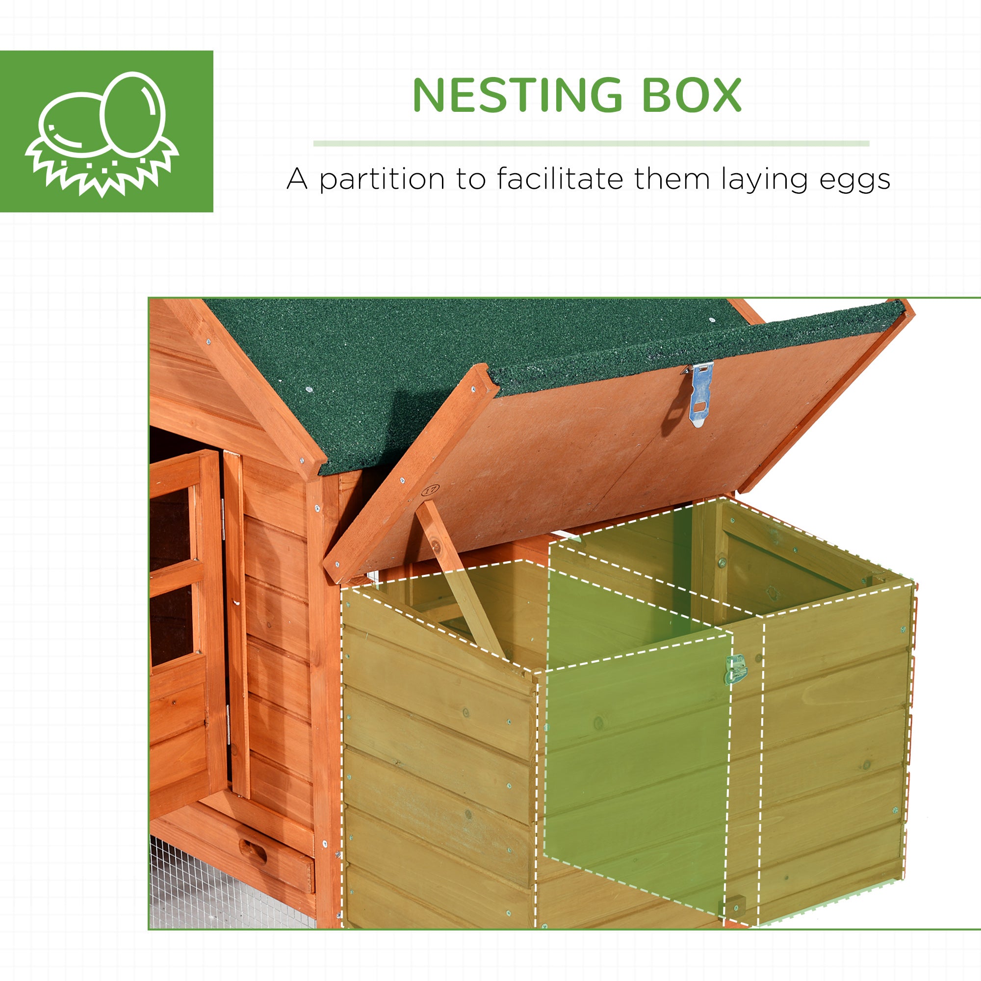 124" Dual Chicken Coop Wooden Large Chicken House Rabbit Hutch Hen Poultry Cage Backyard with - View 4