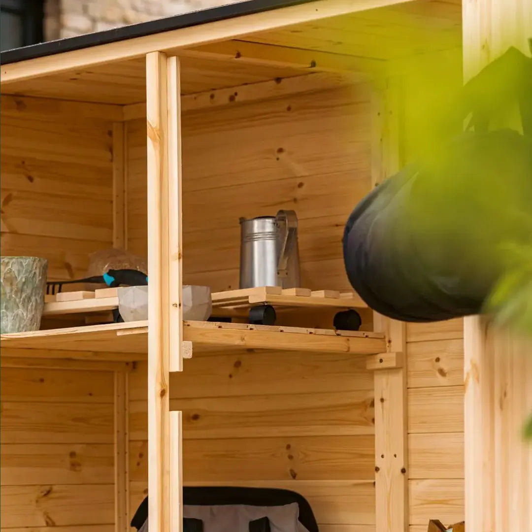 YourGreenhouses Garden Shed with Shelving System