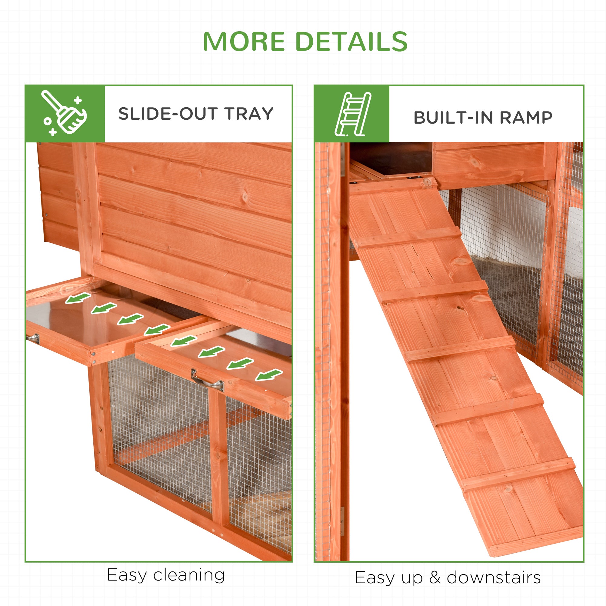 145" Wooden Chicken Coop with Run & Inner Hen House Space - View 5