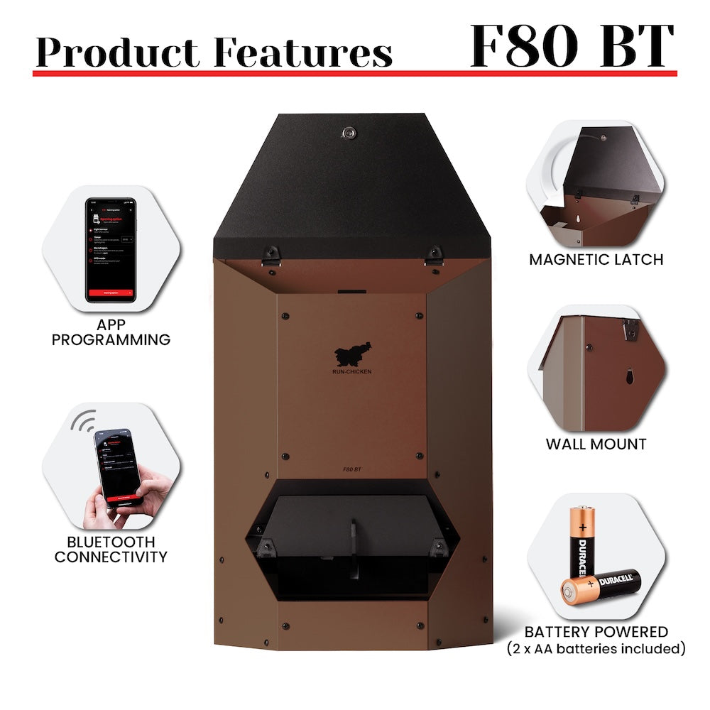 RUN-CHICKEN F-80 Feeder - Brown