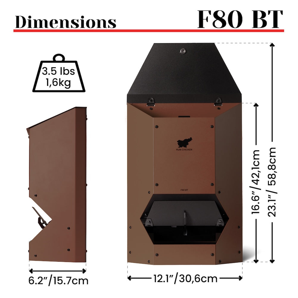 RUN-CHICKEN F-80 Feeder - Brown