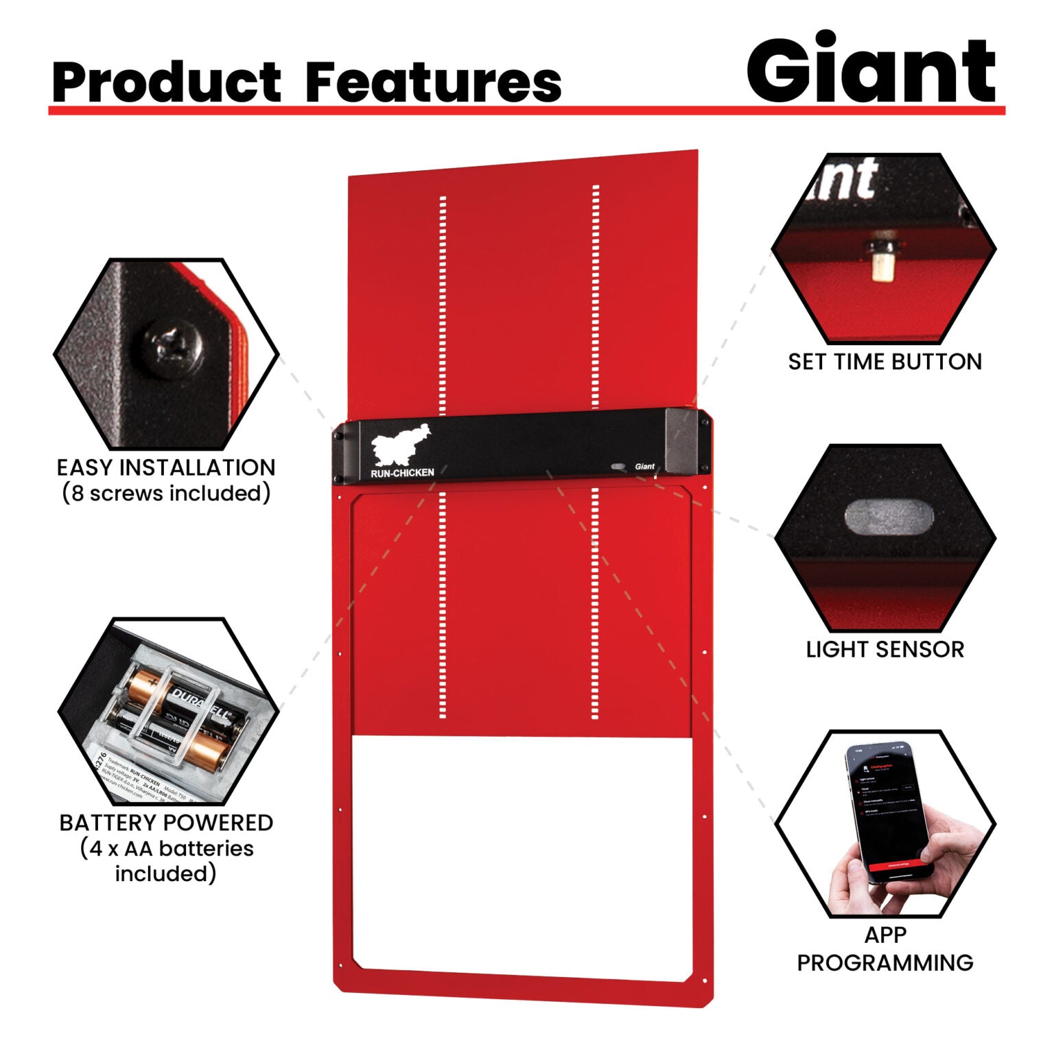 RUN-CHICKEN Giant - Red