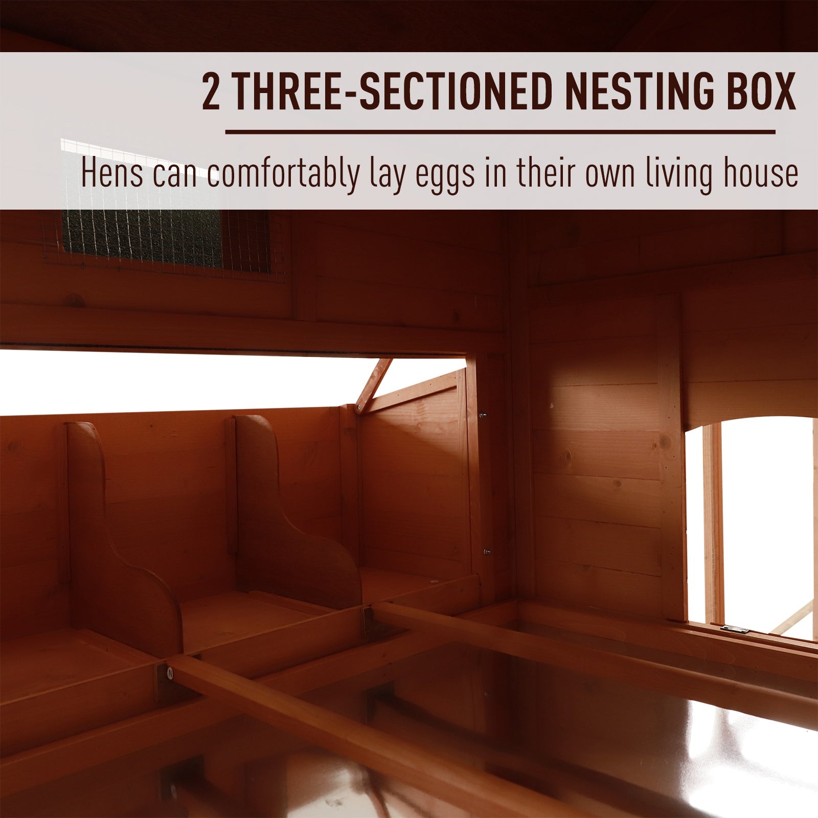 136.5" Chicken Coop Wooden Large Chicken House Deluxe Rabbit Hutch Lockable Poultry Hen Cage - View 4