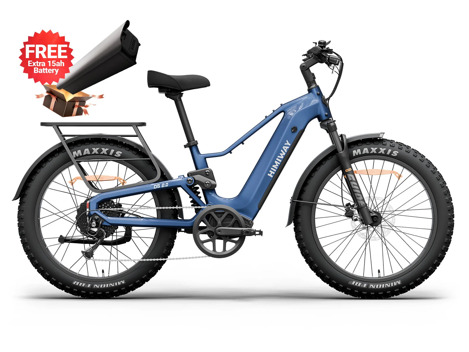 Himiway D5 2.0 eBike Endless Comfort: Turning Rough Roads into Silk.