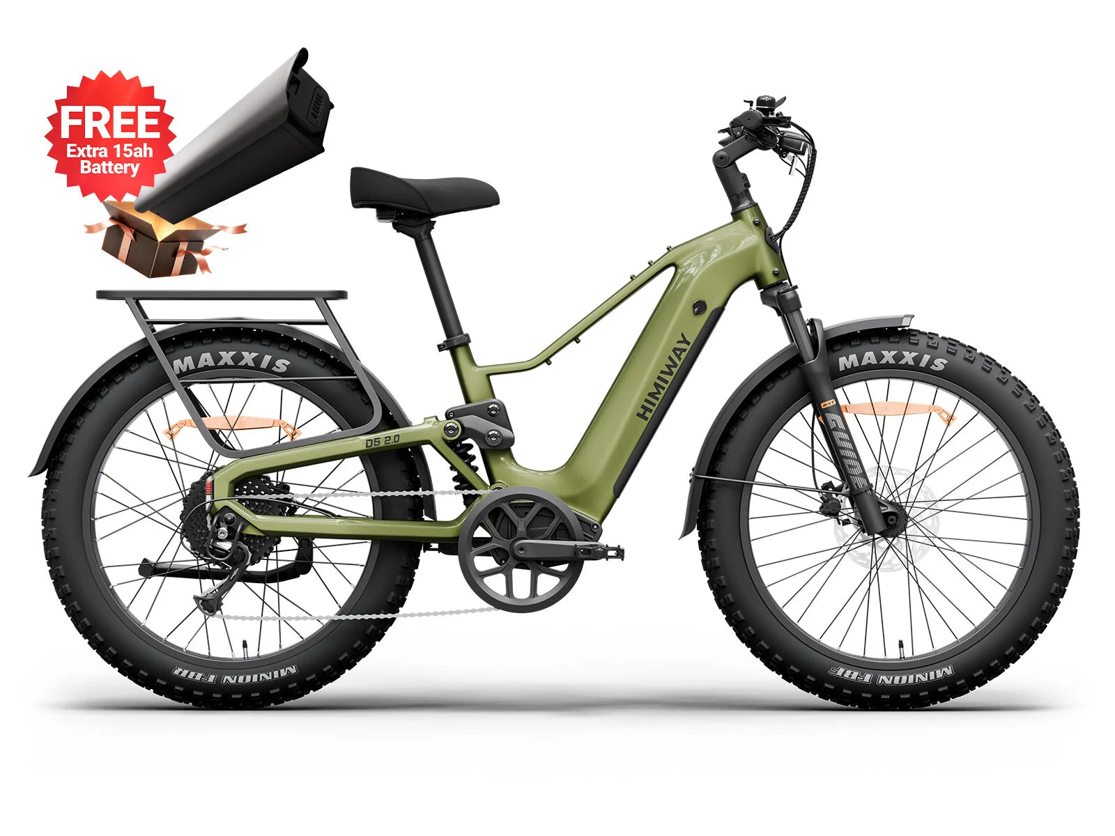Himiway D5 2.0 eBike Endless Comfort: Turning Rough Roads into Silk.