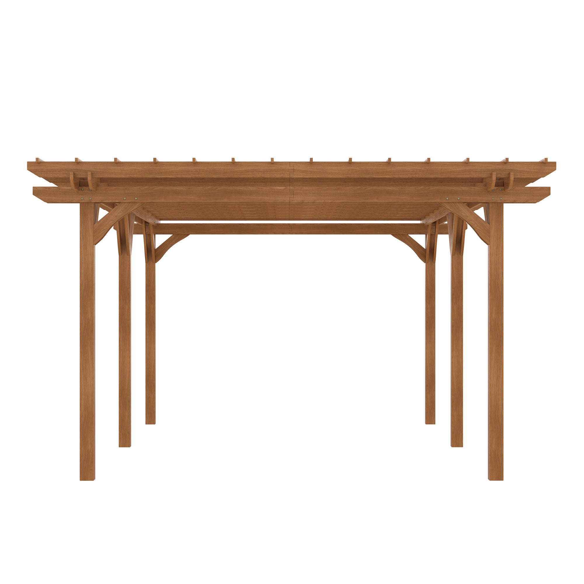 12' x 20' Outdoor Pergola, Wood Gazebo Grape Trellis with Stable Structure for Climbing Plant - View 8