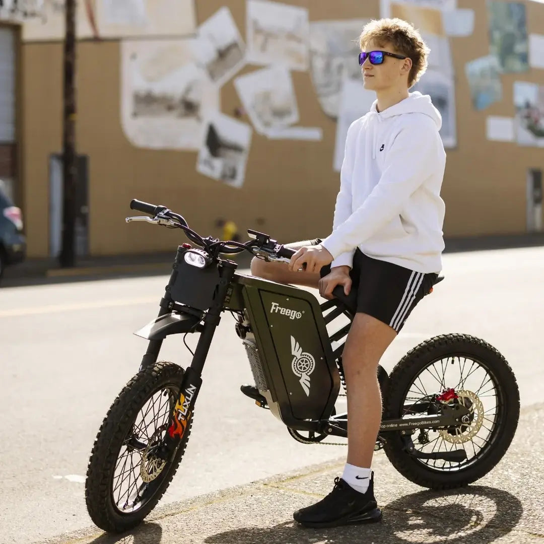 Freego X1 All-Terrain Electric Dirt Bike with Pedals